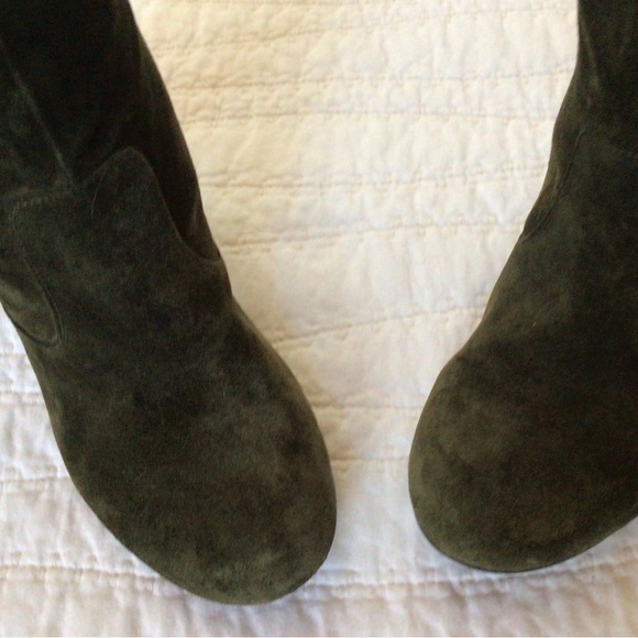 Enzo Angiolini Womens Green Suede High Heels Boots, 7.5 - Picture 7 of 10